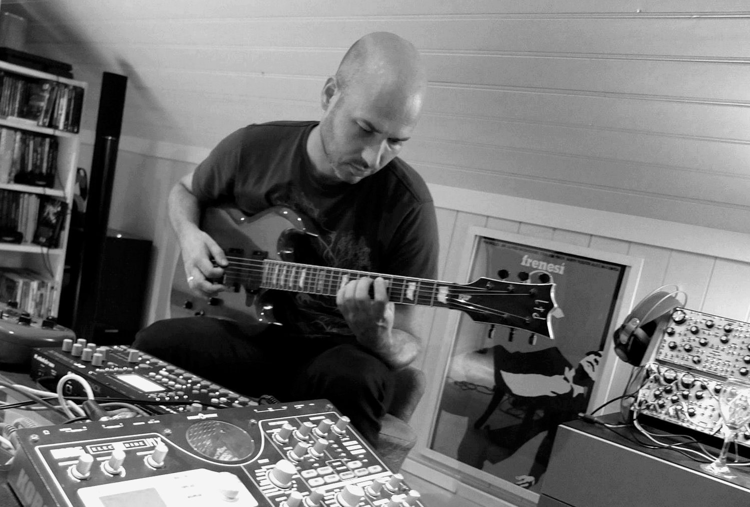 Kai plays the guitar